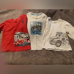 Lot of 3 boys 4T Carhartt long sleeve shirts